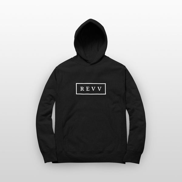 Revv Amps hoodie with classic Revv logo