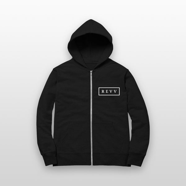 Revv Amps Zip up hoodie with classic Revv logo