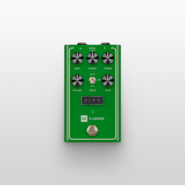 Revv Amps G2 Drive Pedal in green.